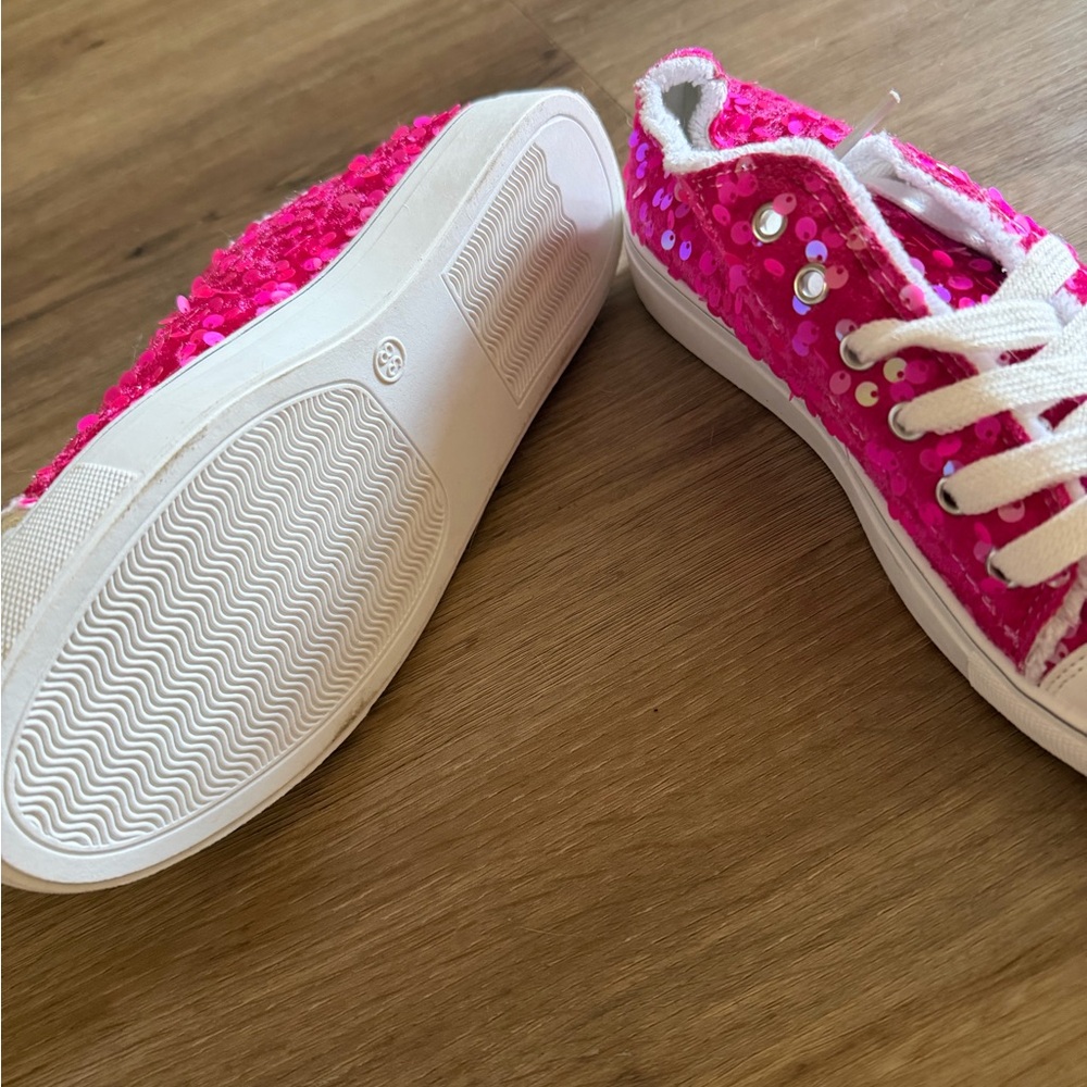 Pink Sequin Ladies Sneakers - Picture 5 of 6